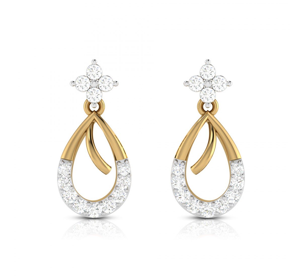 Edgy Drop Diamond Earrings