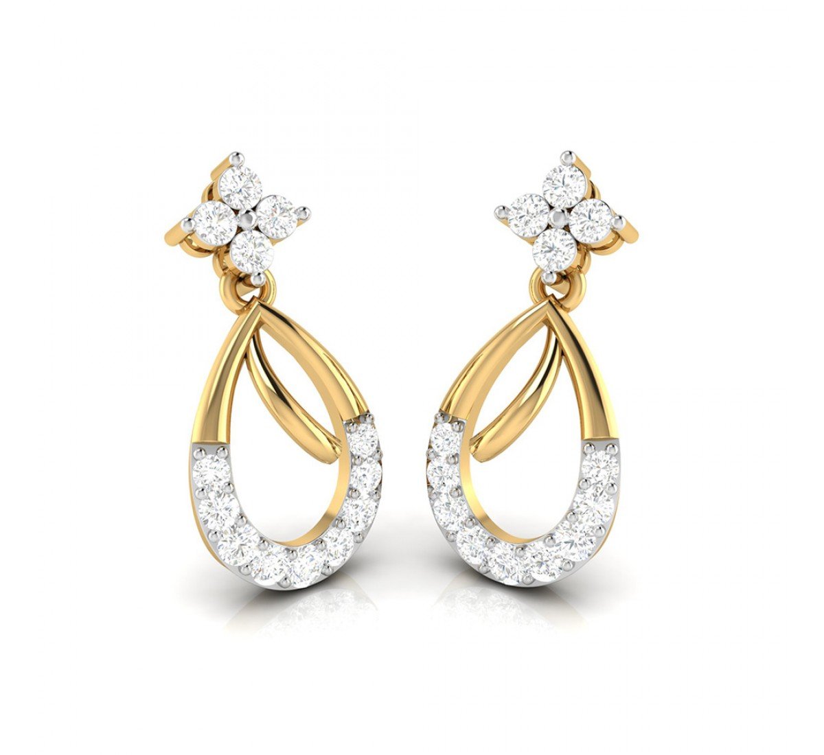 Edgy Drop Diamond Earrings