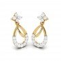 Edgy Drop Diamond Earrings