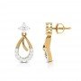 Edgy Drop Diamond Earrings