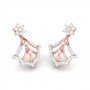 Foliate Drop Diamond Earrings
