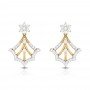 Foliate Drop Diamond Earrings