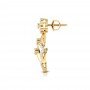 Foliate Drop Diamond Earrings