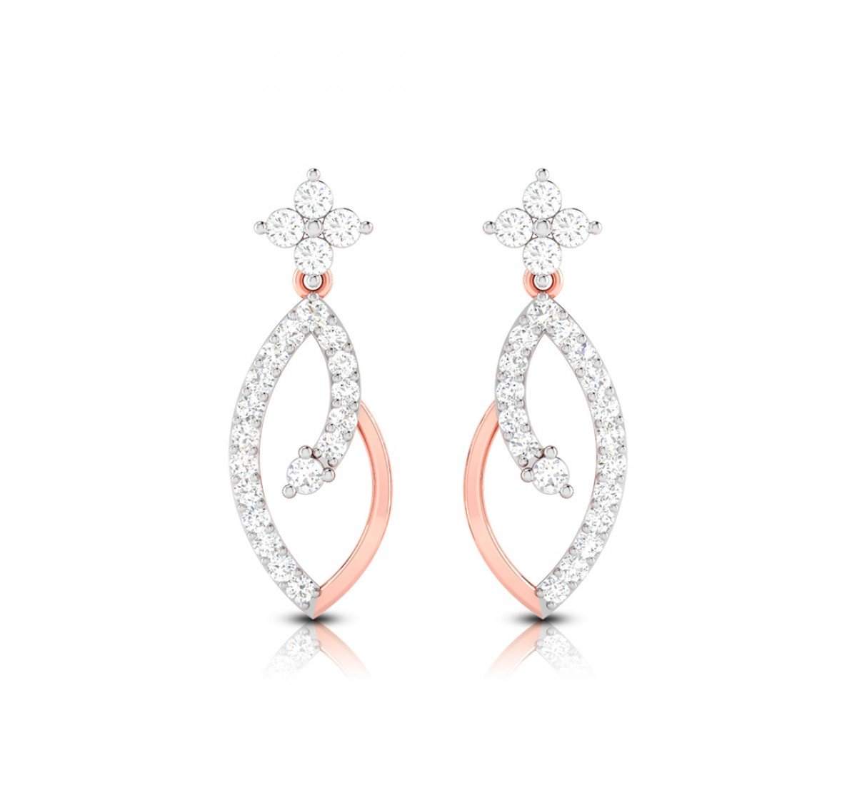Entena Drop Diamond Earrings