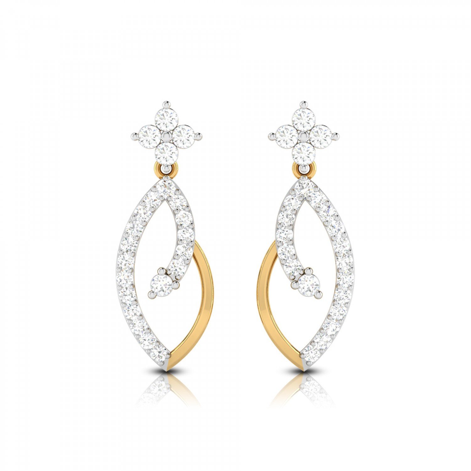 Entena Drop Diamond Earrings