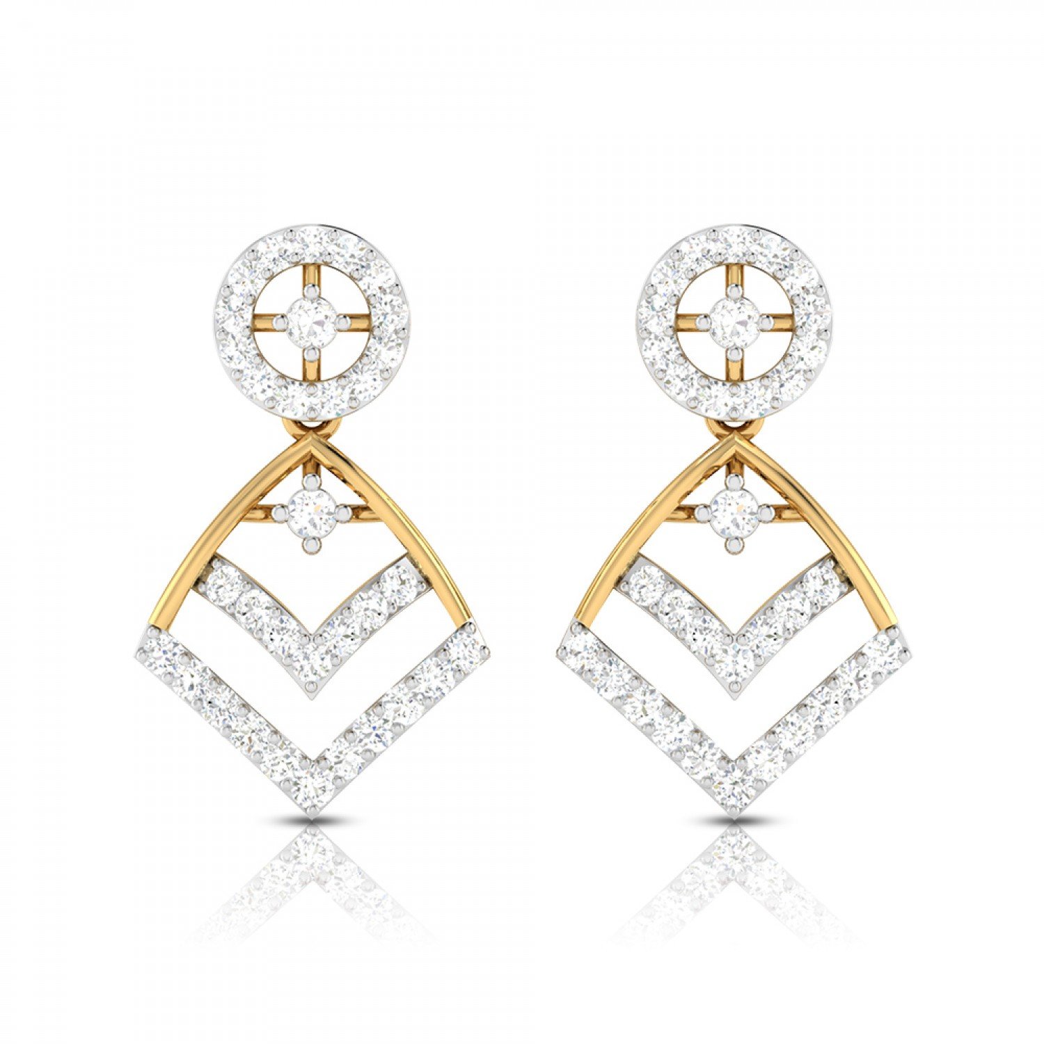 Cosmos Drop Diamond Earrings