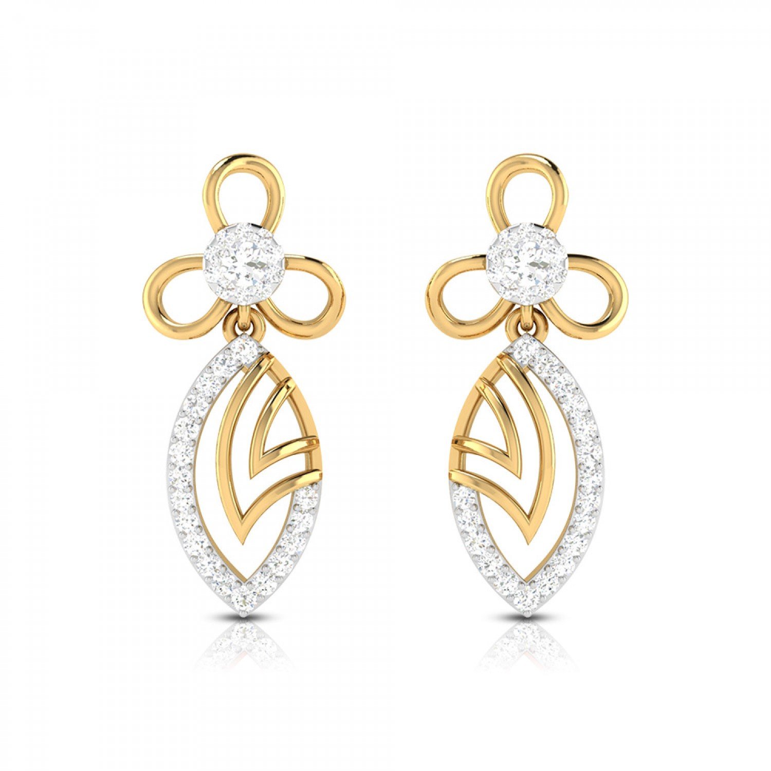 Akira Drop Diamond Earrings