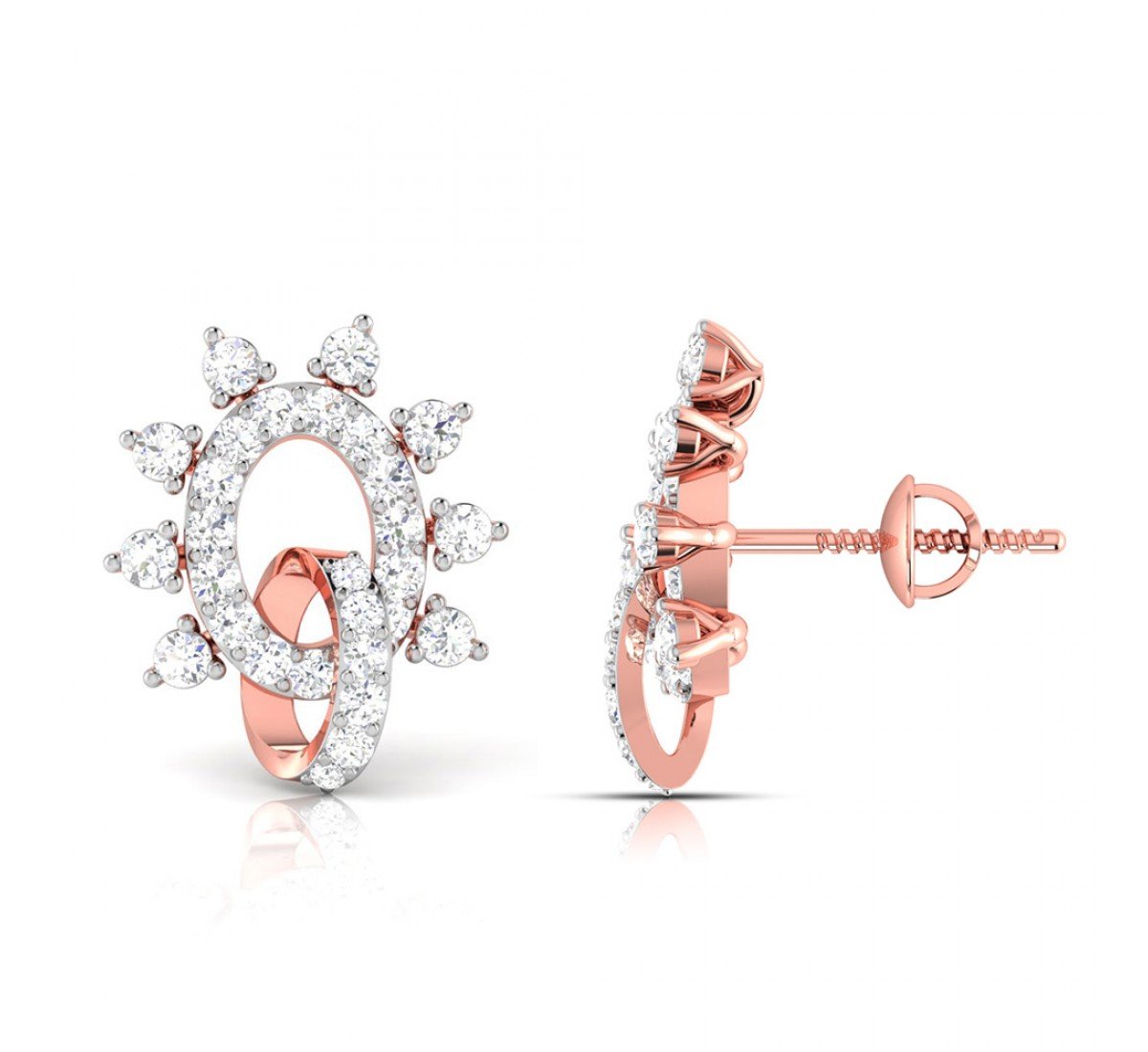 Twists Pivot Diamond Earrings