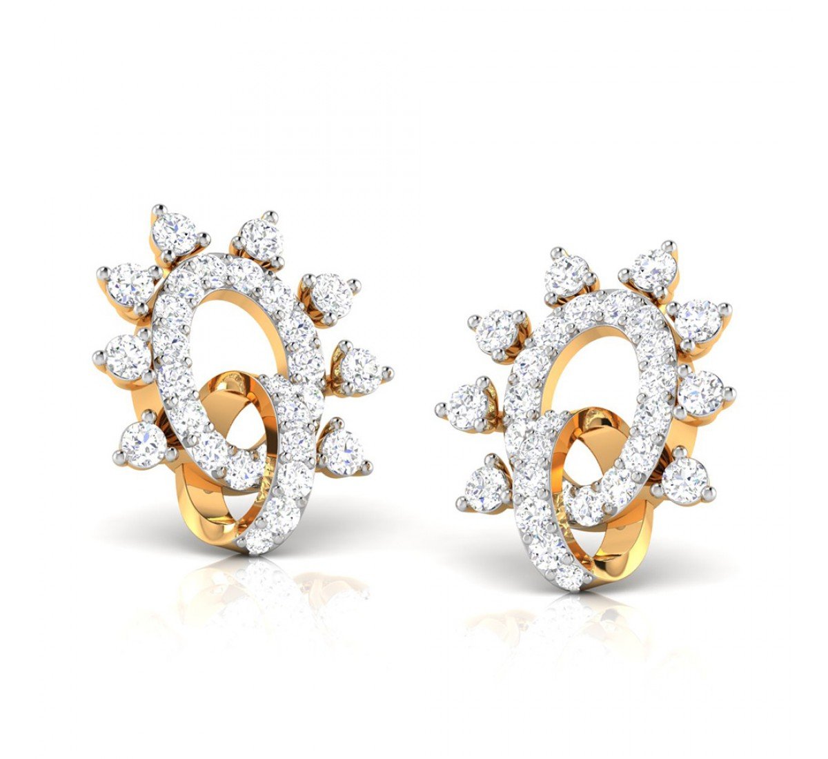 Twists Pivot Diamond Earrings