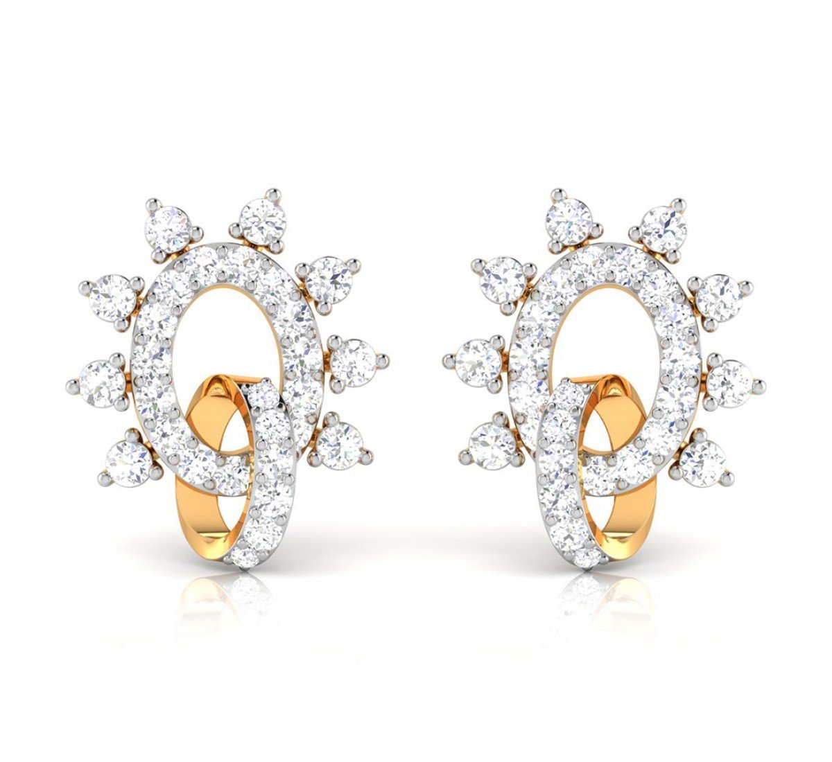 Twists Pivot Diamond Earrings