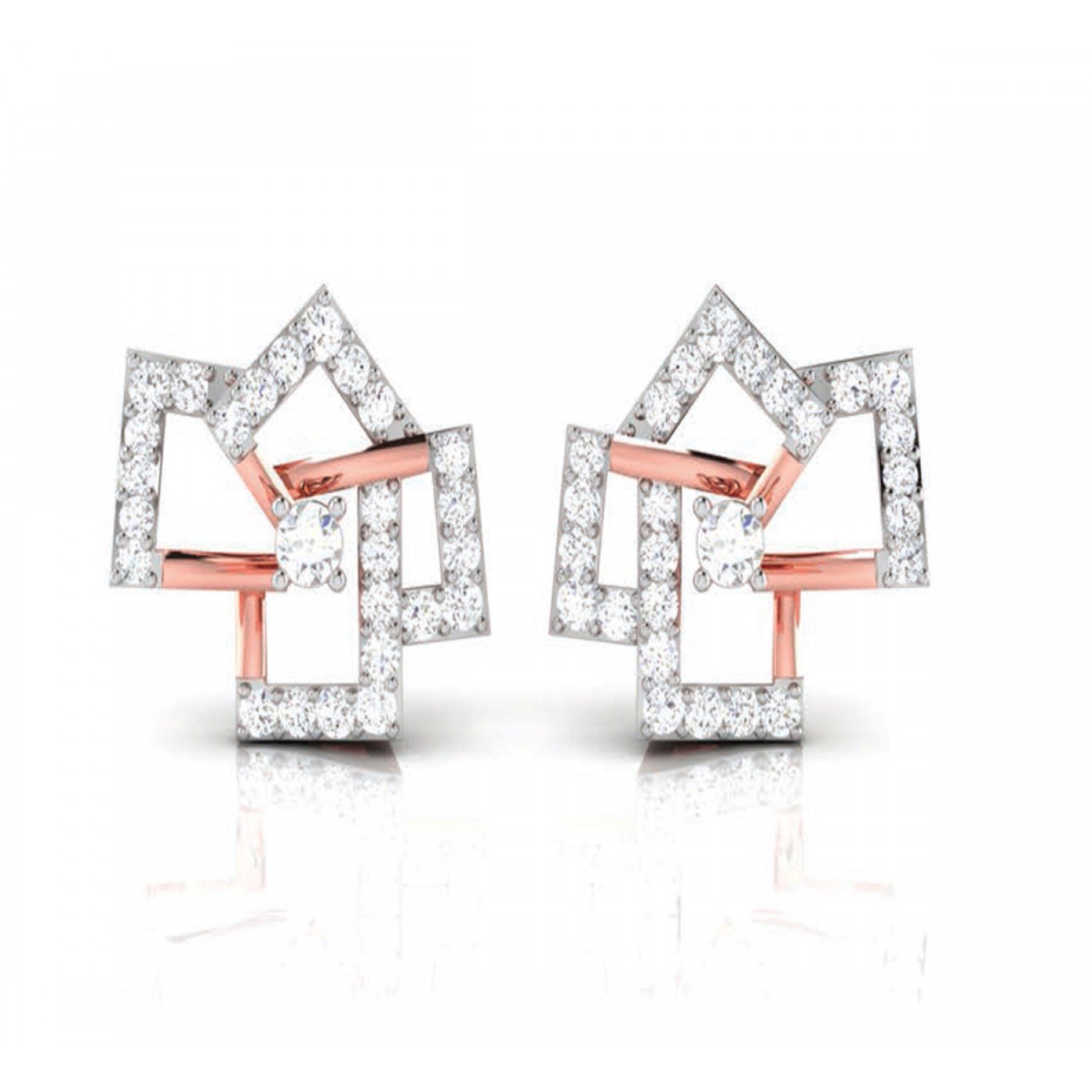 Hamered Diamond Earrings Hamered Diamond Earrings