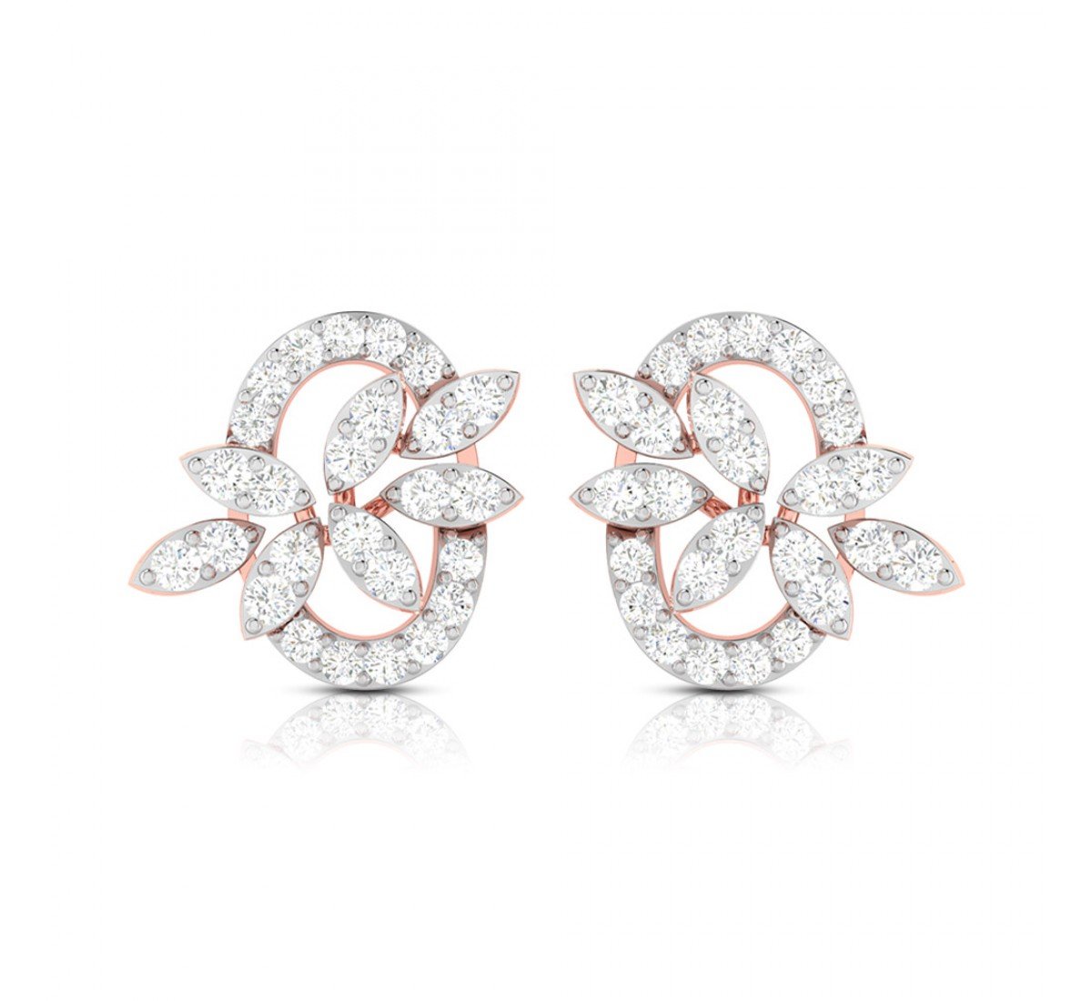 Dazzling Looped Diamond Stud