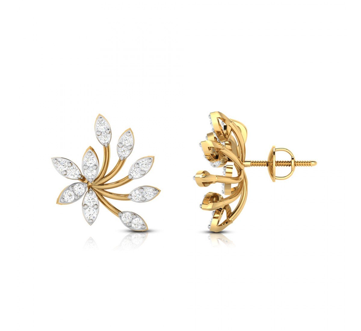 Cushion Wired Diamond Earrings