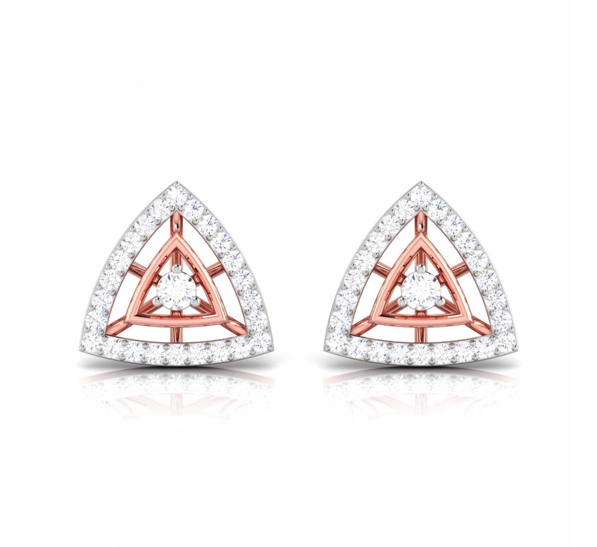 Rays In Pave Diamond Earrings
