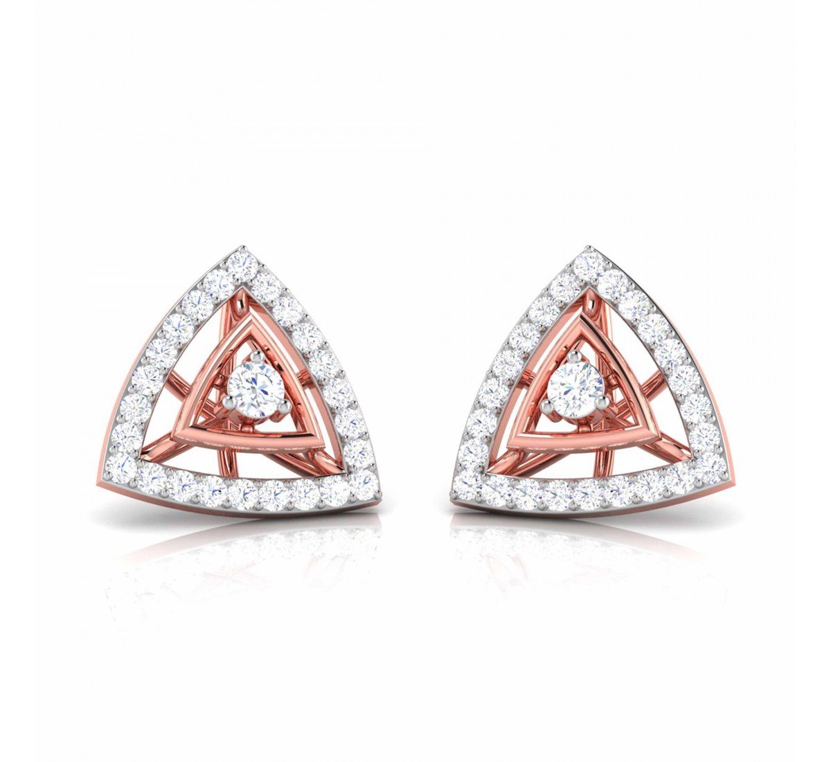 Rays In Pave Diamond Earrings