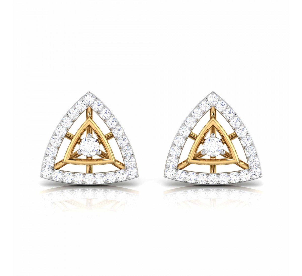 Rays In Pave Diamond Earrings