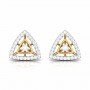 Rays In Pave Diamond Earrings