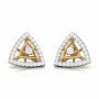 Rays In Pave Diamond Earrings