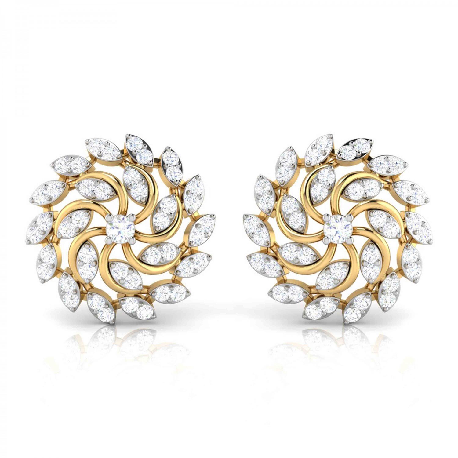 Swerve Peg Diamond Earrings Swerve Peg Diamond Earrings