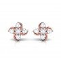 Ribbona Twist Diamond Earrings