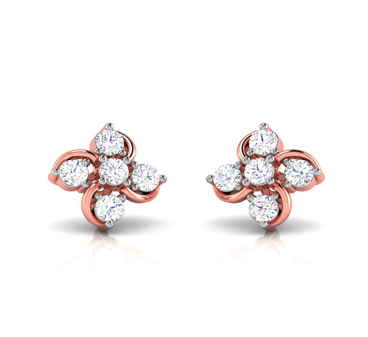 Ribbona Twist Diamond Earrings