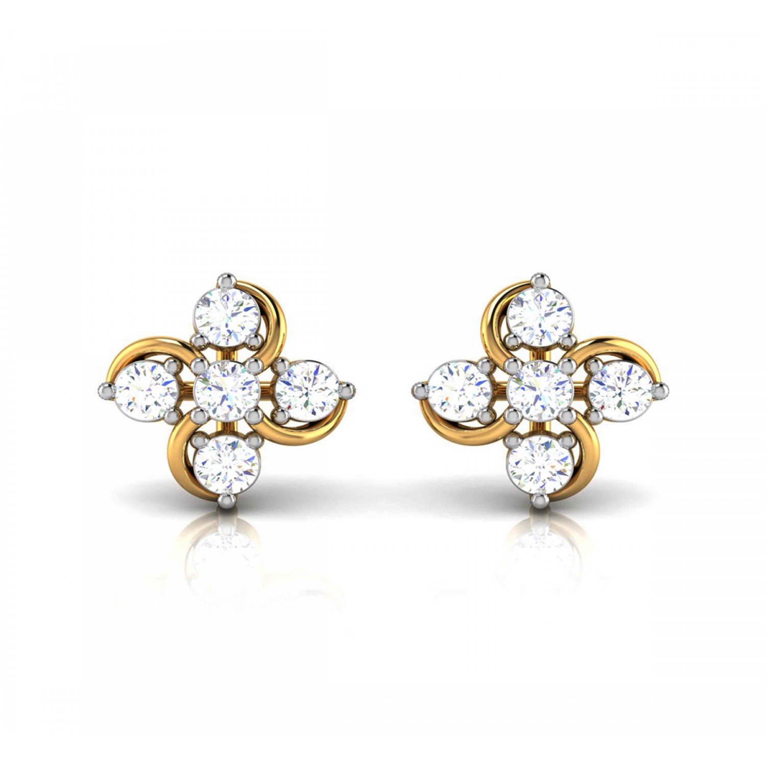 Ribbona Twist Diamond Earrings