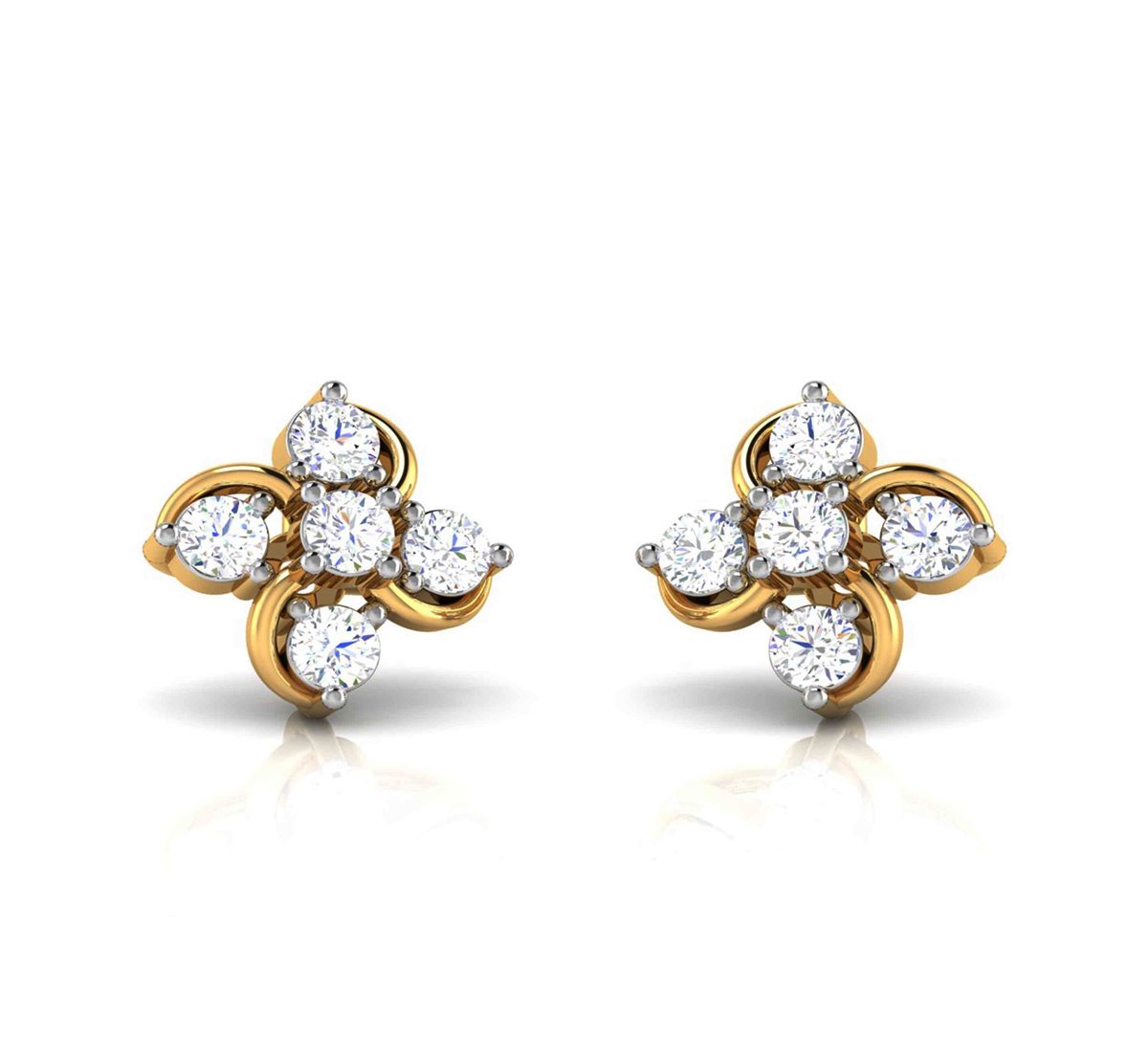 Ribbona Twist Diamond Earrings