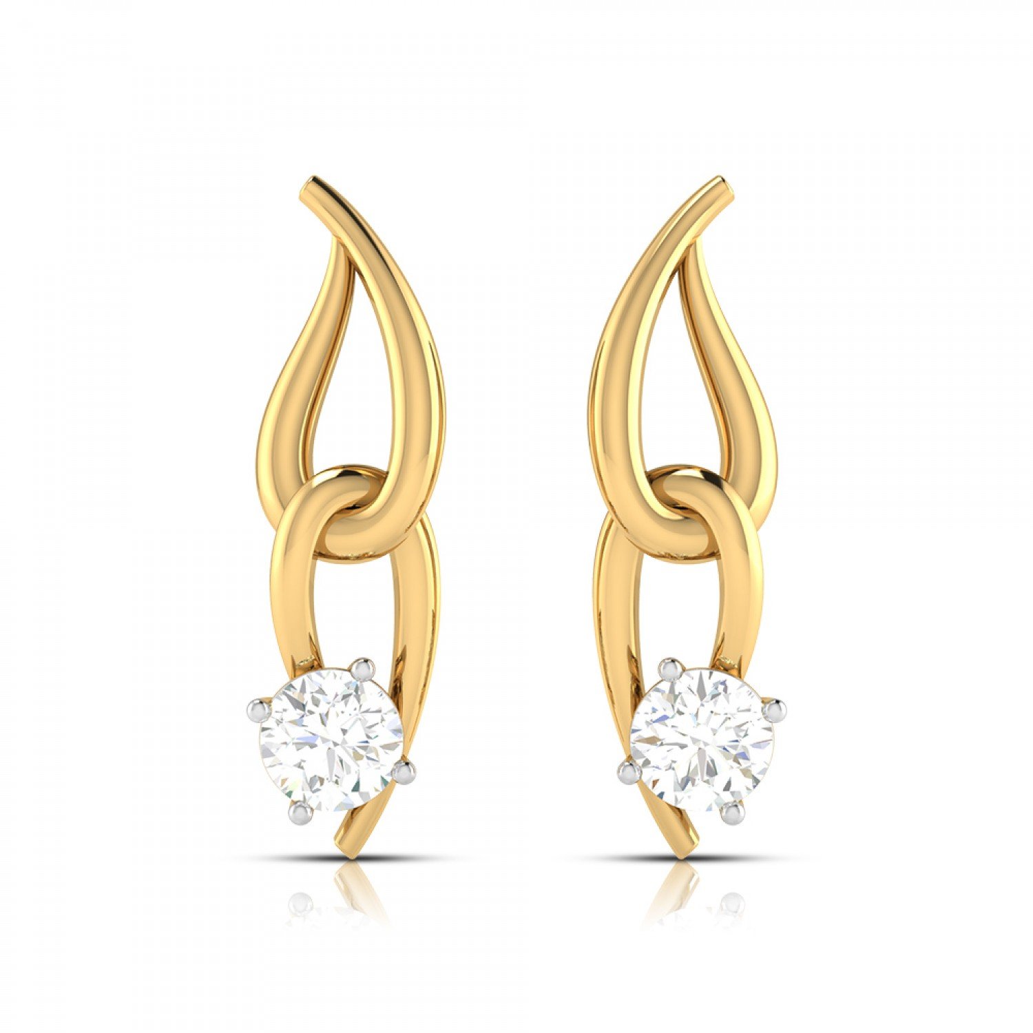 Keisha Spiral Diamond Earrings