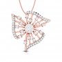 Curled Trident Diamond Pendant