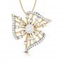 Curled Trident Diamond Pendant