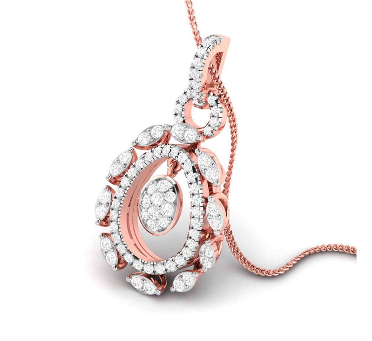 Ovate Edden Diamond Pendant