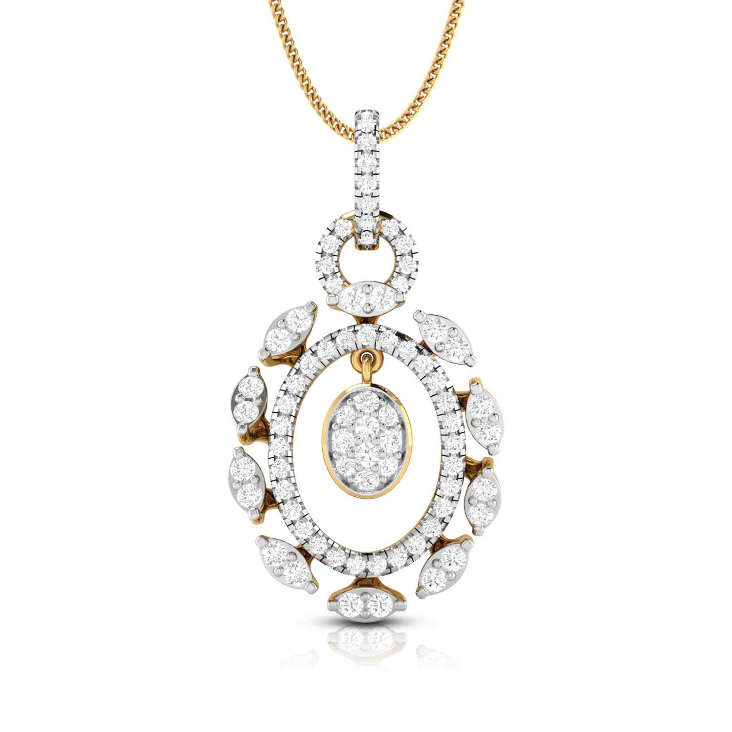 Ovate Edden Diamond Pendant