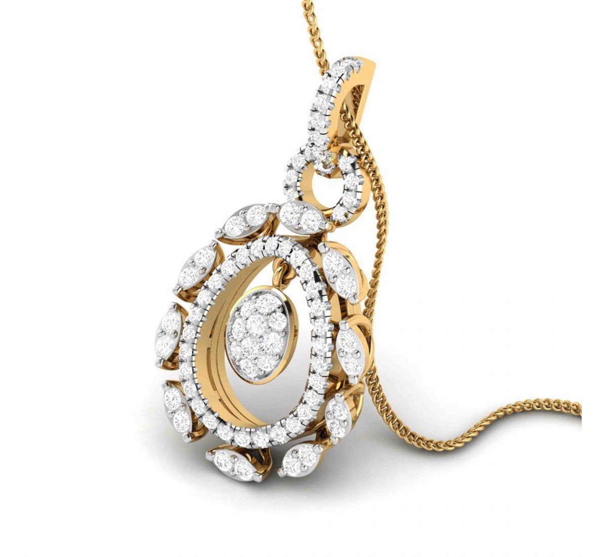 Ovate Edden Diamond Pendant