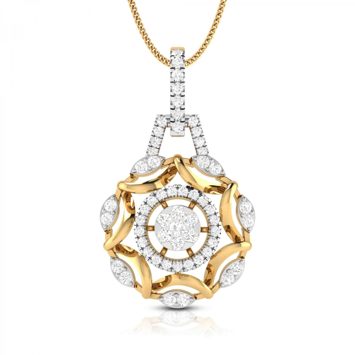 Spiral Angelic Diamond Pendant