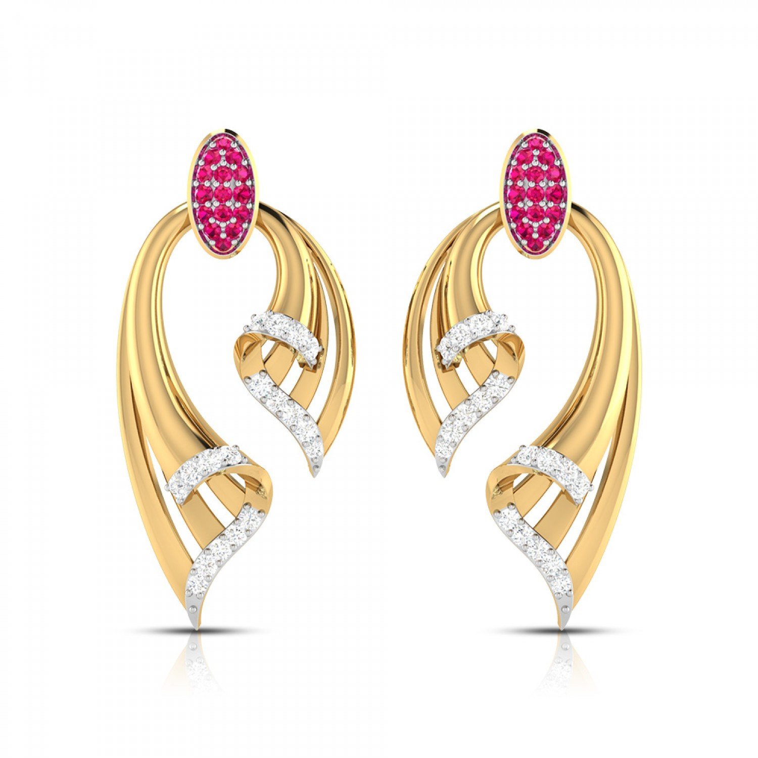 Spiral Jadah Diamond Earrings Spiral Jadah Diamond Earrings