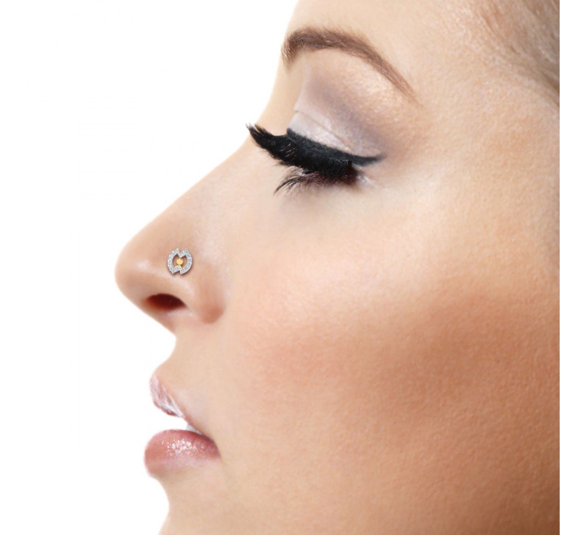 Petal Flutter Diamond Nose Pin