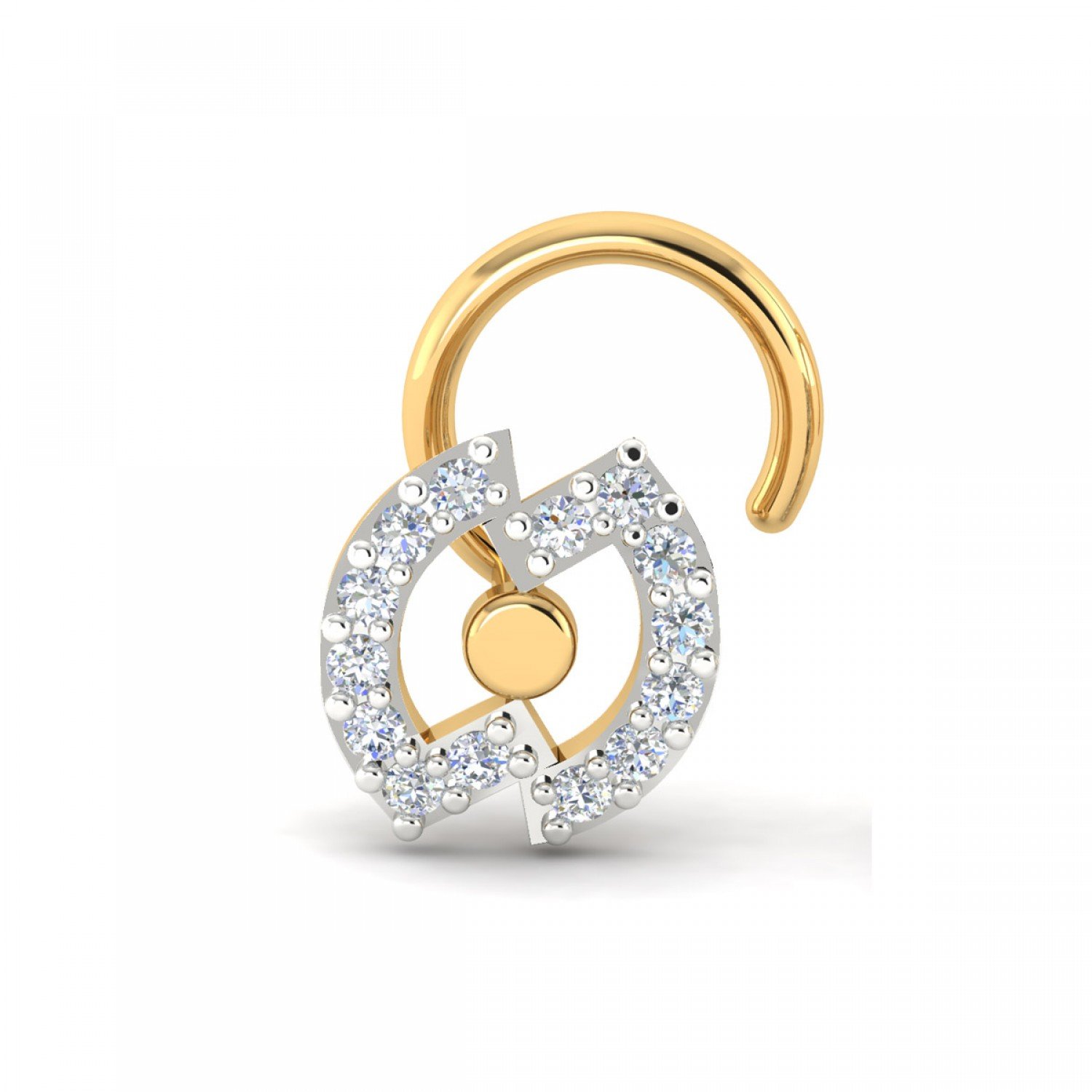 Petal Flutter Diamond Nose Pin