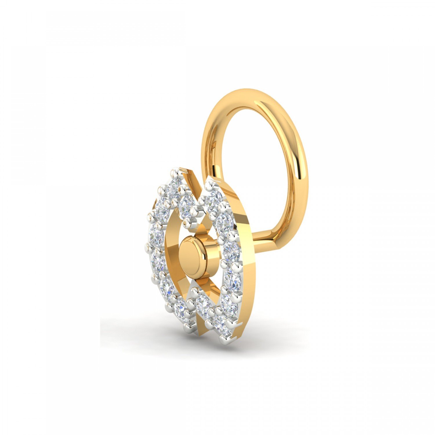 Petal Flutter Diamond Nose Pin