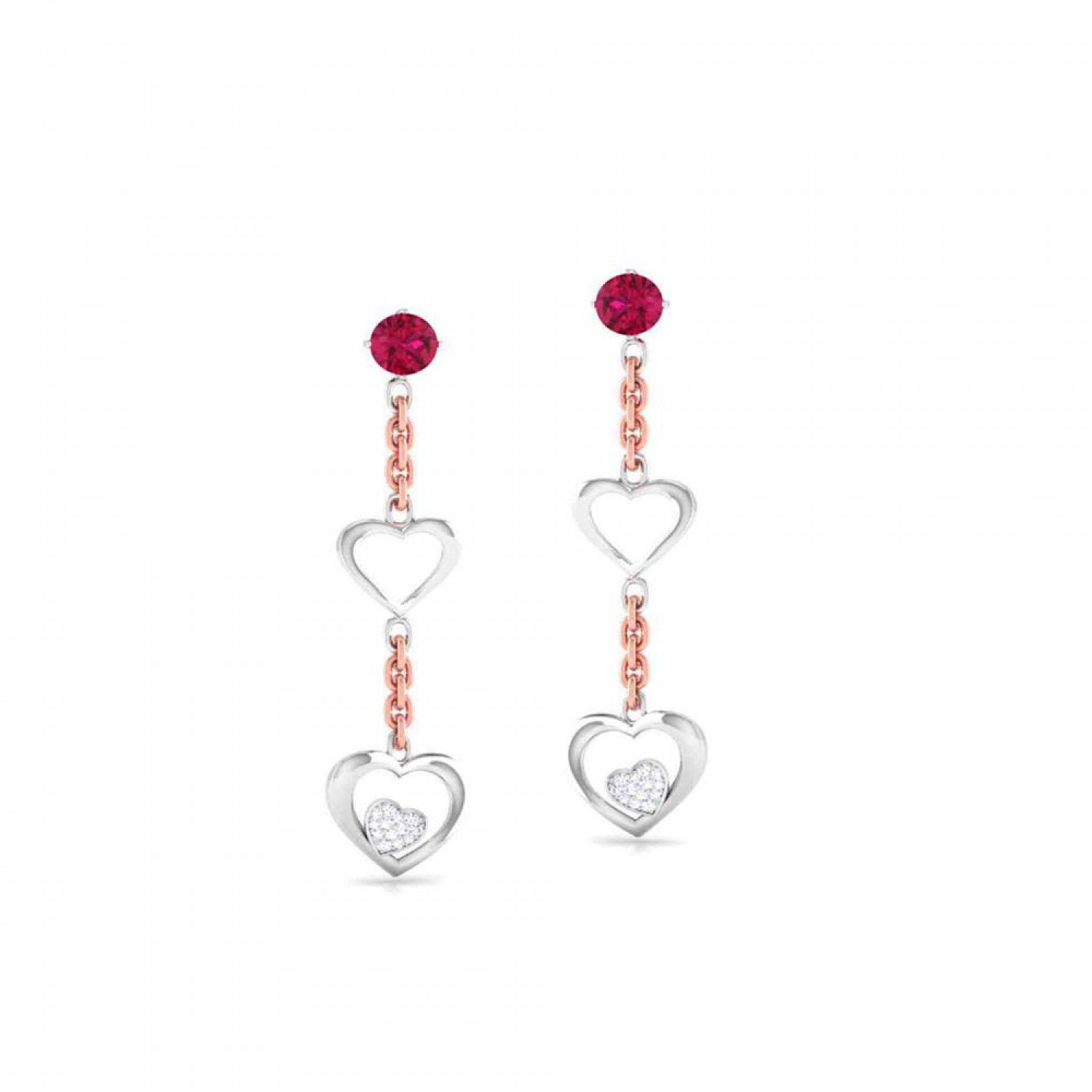 Duo Braid Diamond Earrings