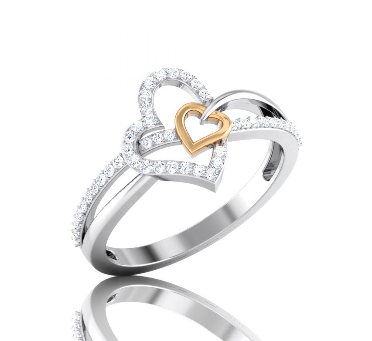 Tangled Heart Diamond Ring