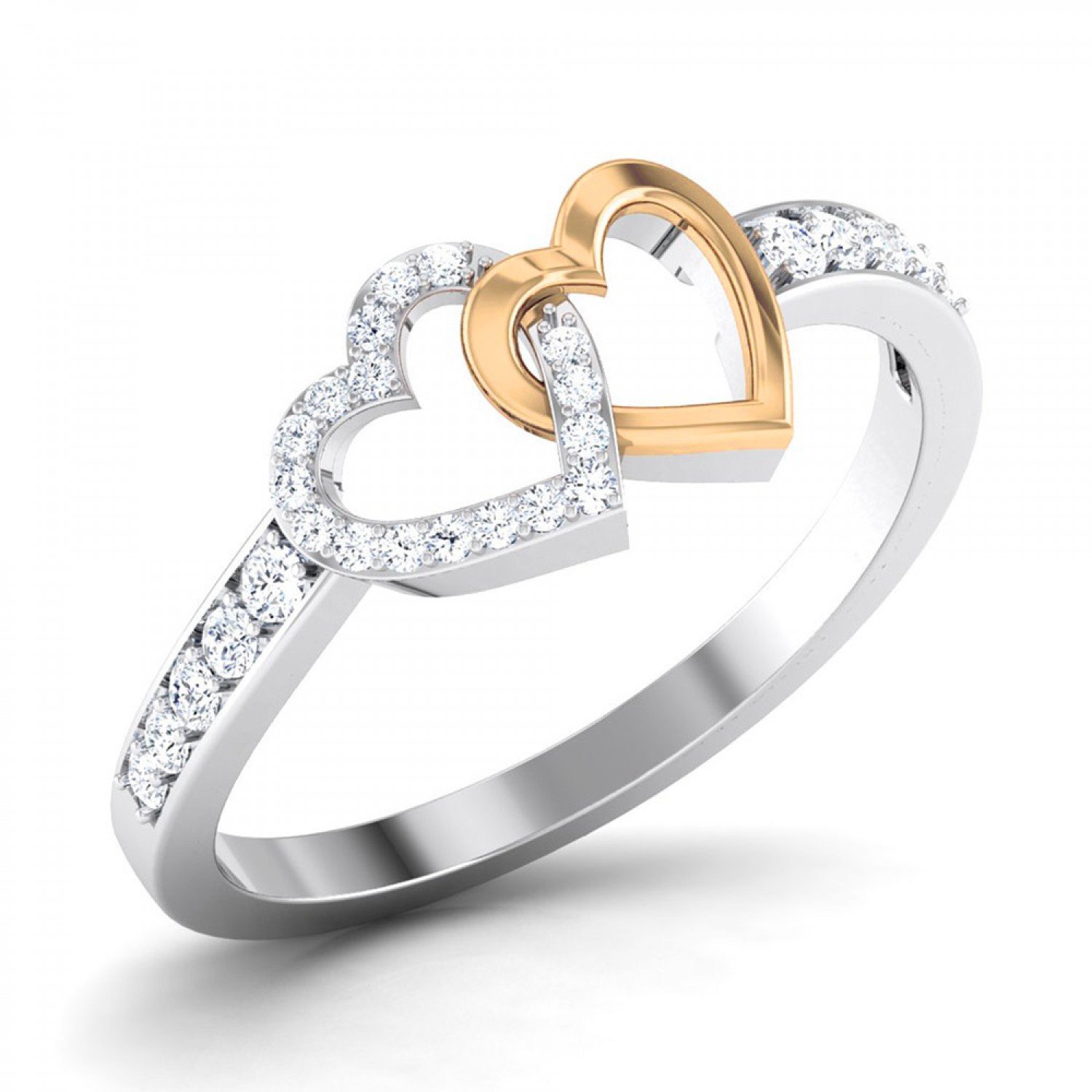 Glowing Heart Diamond Ring