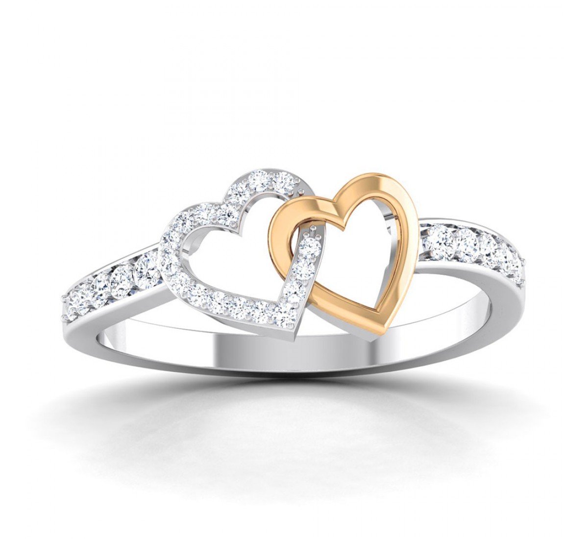 Glowing Heart Diamond Ring