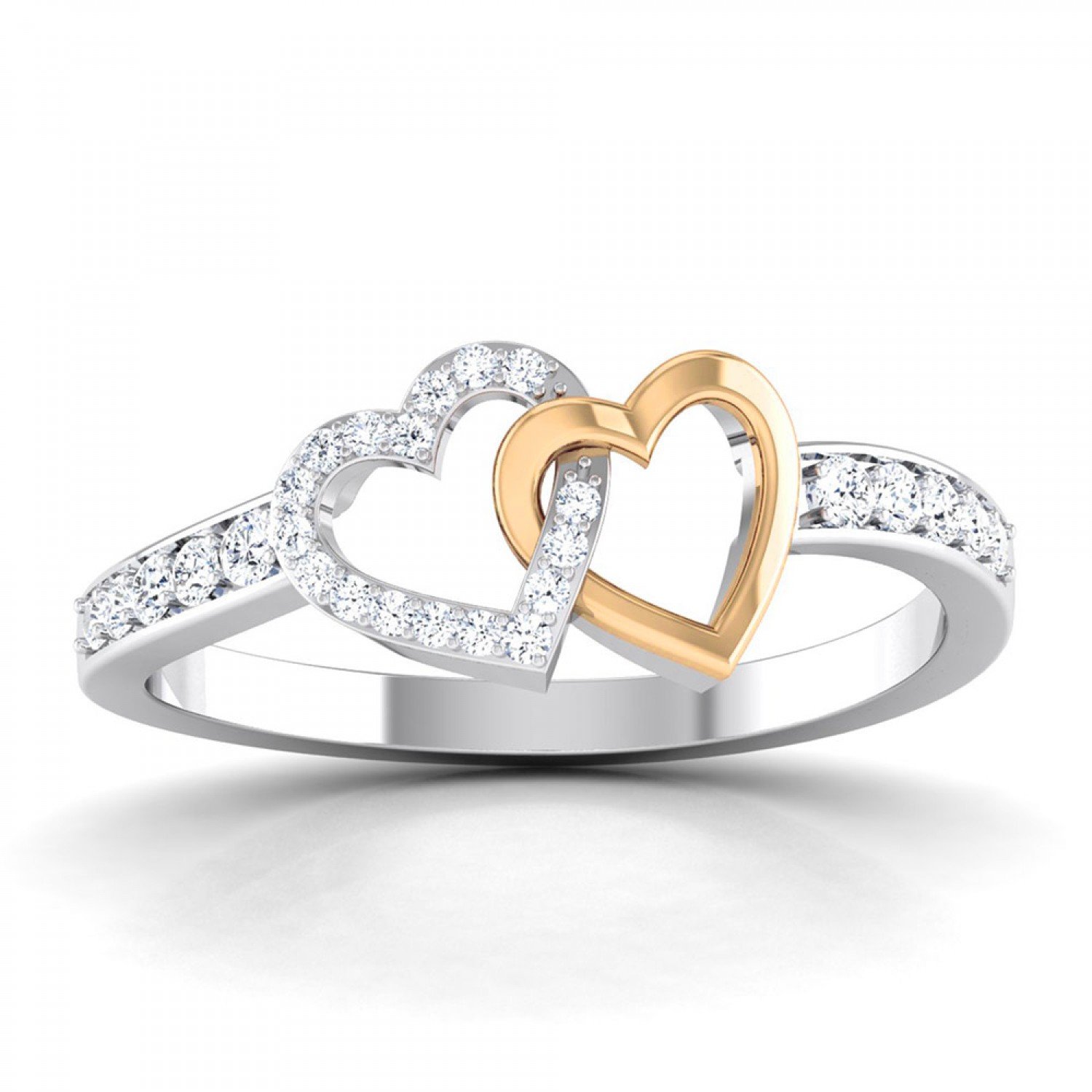 Glowing Heart Diamond Ring