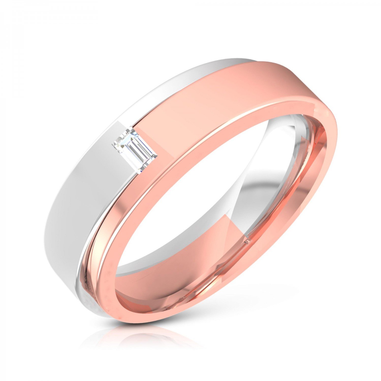 Scott Grooved Diamond Band