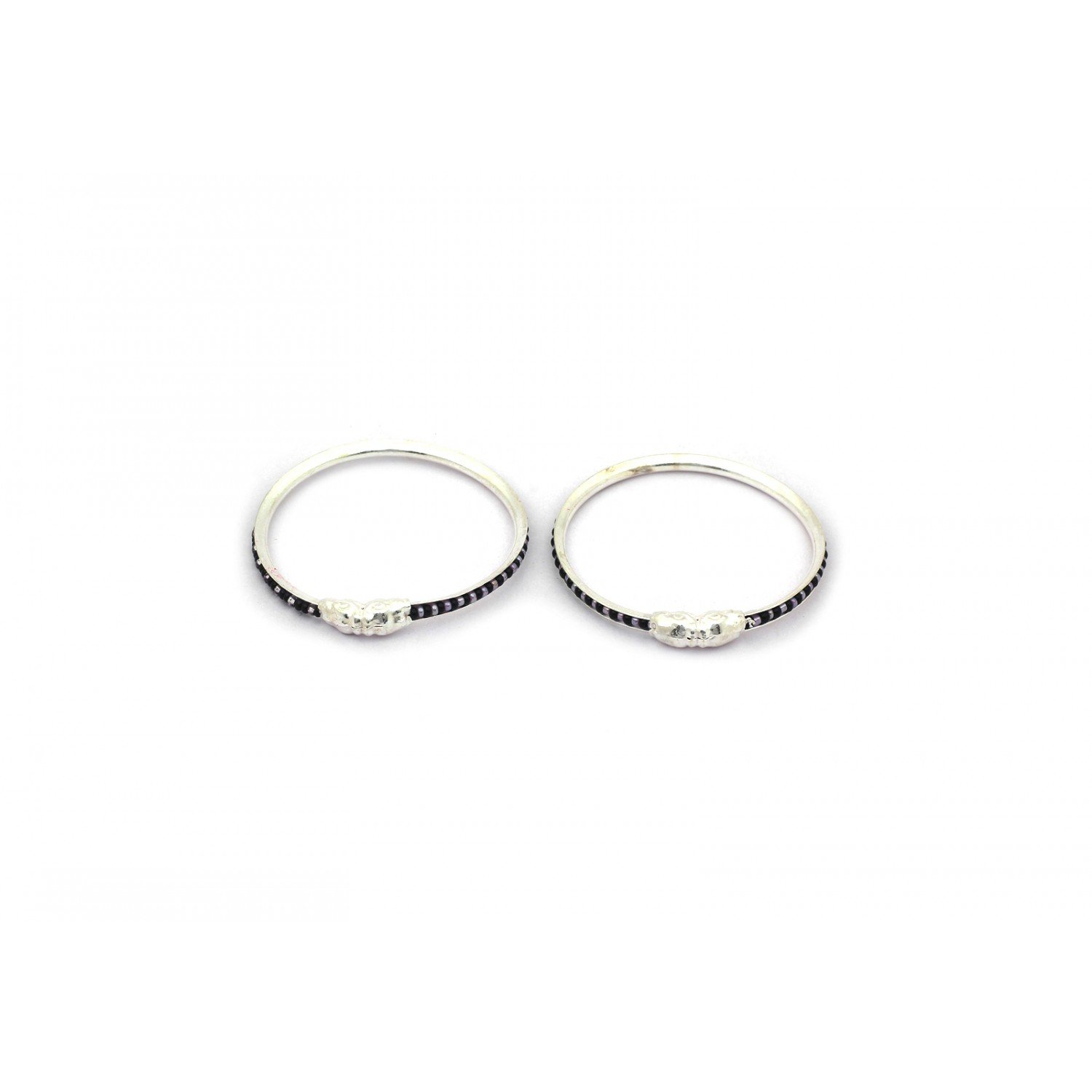 Textured Lattice Silver Baby Kada