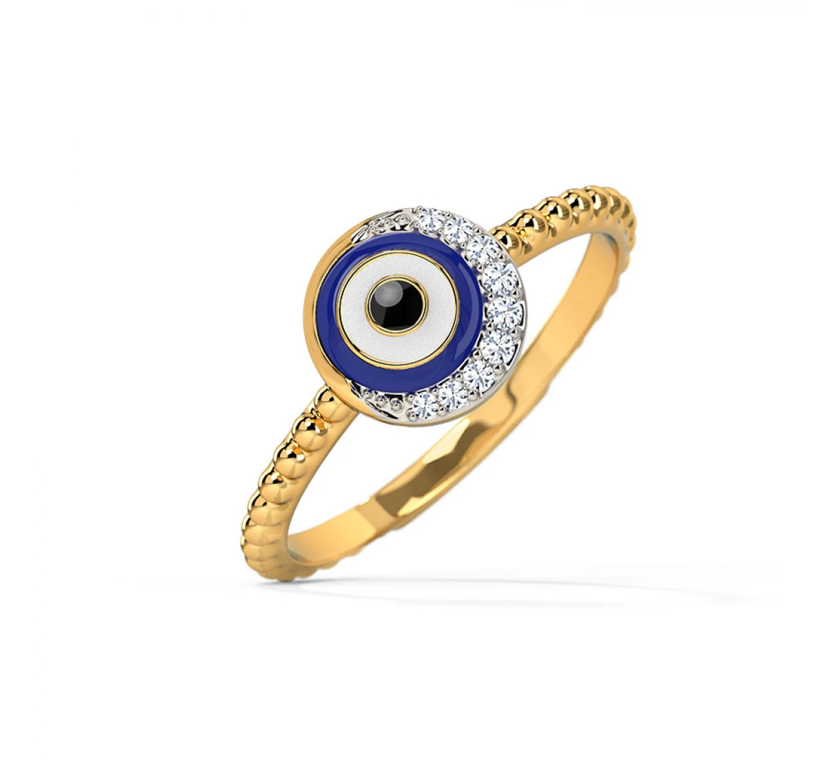 Amulet Evil Eye Diamond Ring