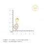 Gold Zircon Swan Pendant With Link Chain
